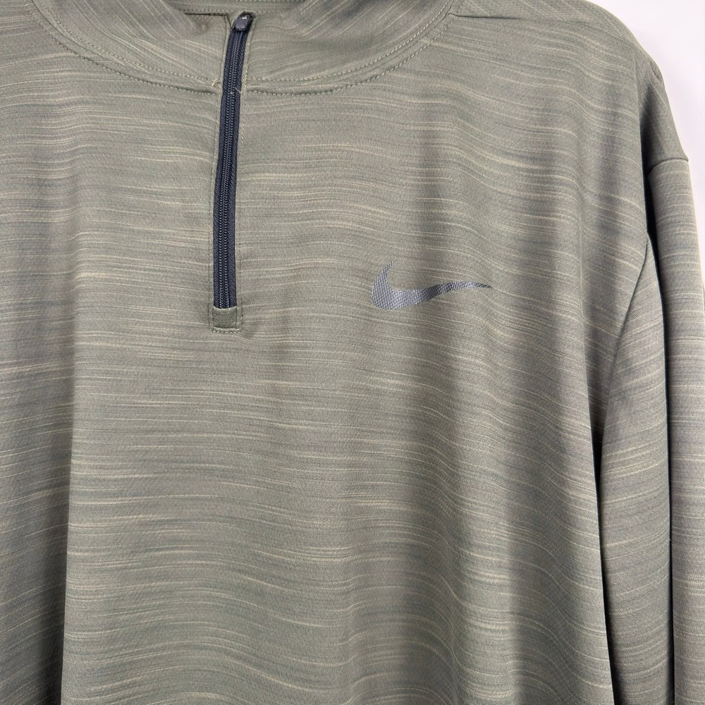 Nike Stride Men's Dri-FIT 1/4 Zip Running Top Pullover Olive Green Sz XL - Picture 2 of 9